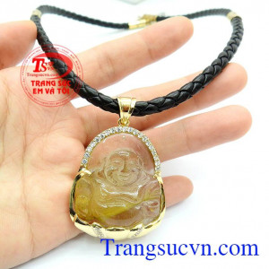 Bộ dây phật Di Lặc thạch anh tóc đẹp