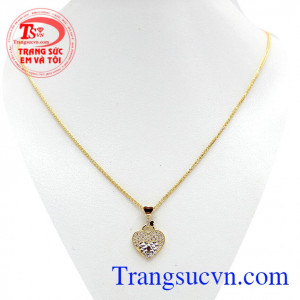 Bộ dây nữ trái tim tình yêu mẫu mã tinh xỏa hợp thị hiếu phái đẹp,