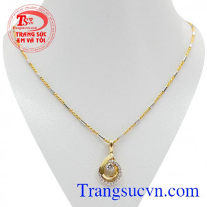 Bộ dây chuyền đá giọt nước nhập khẩu chất lượng cao mẫu mã đẹp,