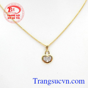 Bộ dây chuyền nữ vàng tây nhập khẩu đẹp,