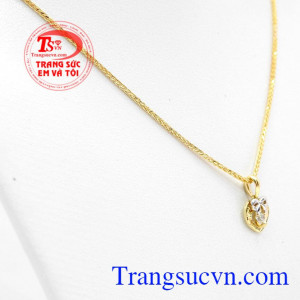 Bộ dây nhập khẩu quà tặng trái tim là sự kết hợp của mặt dây Hàn Quốc thời trang quý phái và dây chuyền Ý nhập khẩu nguyên chiếc sang trọng cá tính,Bộ dây nhập khẩu quà tặng trái tim