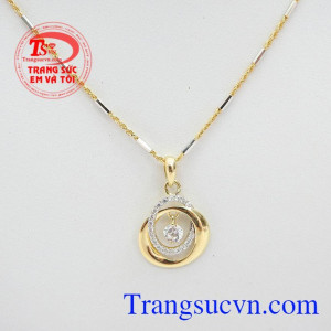 Bộ dây chuyền nữ vàng tây nhập khẩu đẹp lạ,Bộ dây chuyền đính đá ngoại nhập