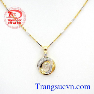 Bộ dây chuyền nữ vàng tây nhập khẩu chất lượng cao,Bộ dây chuyền nữ đính đá phong cách