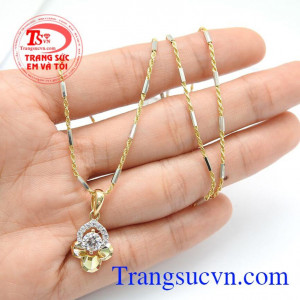 Bộ dây chuyền vàng tây kết hợp phong cách Á Âu dễ dàng kết hợp với nhiều kiểu trang phục bạn gái,Bộ dây chuyền nhập khẩu thời trang mới