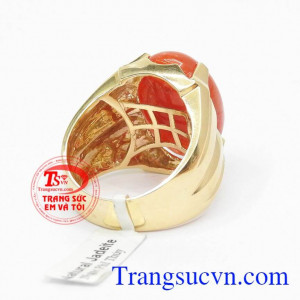Nhẫn nam thời trang vàng 14k phù hợp phong cách thời trang phái mạnh