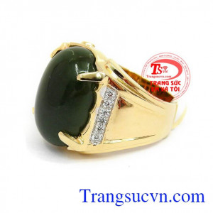 Nhẫn vàng nam cẩm thạch vàng 14k màu sắc đẹp, chất lượng cao, giao hàng nhanh trên toàn quốc
