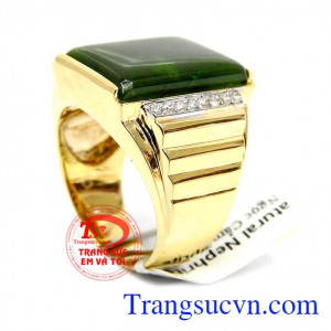 Nhẫn nam tính vàng 14k thương hiệu bền đẹp, chất lượng, phù hợp phong cách thời trang phái mạnh