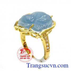 Nhẫn nữ Hồ Ly bọc vàng phong thủy biểu tượng của sắc đẹp, sự khôn khéo và quyền lực