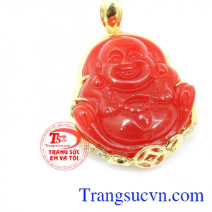 Mặt dây phật di lặc tiền tài