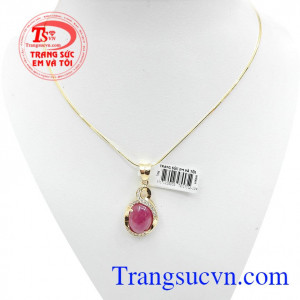 Bộ dây chuyền Ruby thiên nhiên, sản phẩm chất lượng cao,Bộ dây chuyền Ruby