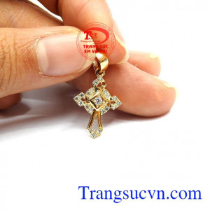 Thích hợp làm quà tặng cho người thân và bạn bè,Mặt dây thánh giá vàng tây
