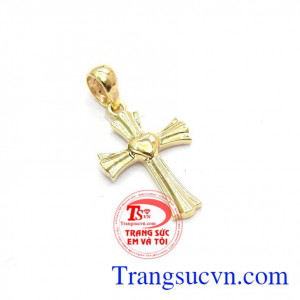 phù hợp với các bạn gái yêu thích sự đươn giản trang nhã,Mặt thánh giá vàng 10k