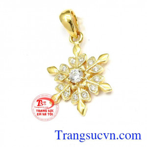 Mặt hoa tuyết đẹp chất lượng vàng đảm bảo thiết kế và chế tác tinh tế,Mặt hoa tuyết đẹp