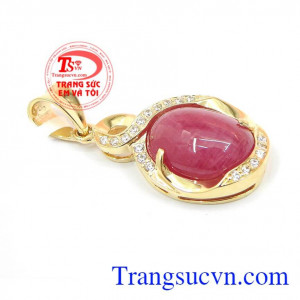 Thích hợp làm quà tặng cho người thân và bạn bè,Mặt dây chuyền vàng ruby