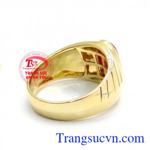 Nhẫn nam vàng tây sang trọng
