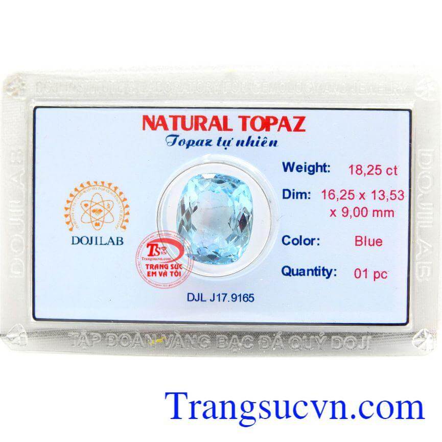 Viên đá topaz xanh đẹp