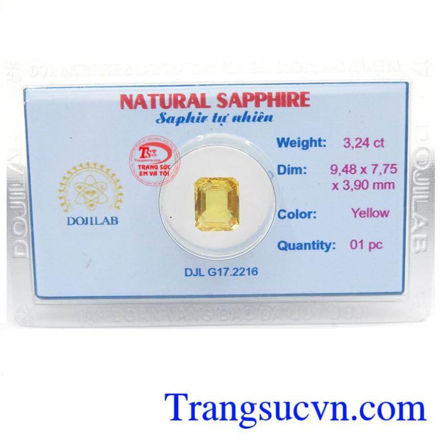 Viên Sapphire Vàng Tinh Tế