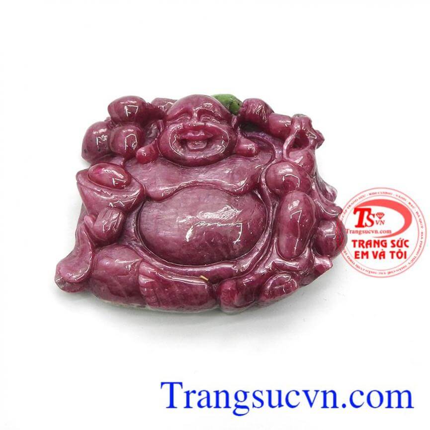 Mặt dây phật di lặc ruby