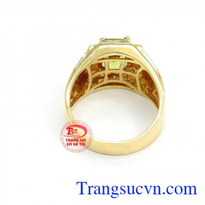 Nhẫn nam tinh tế hộ mệnh Hỏa chất lượng đảm bảo, nhẫn nam vàng tây đá quý, có giấy kiểm định đá quý và vàng, Khách hàng ưa chuộng và bình chọn nhiều năm, giao nhẫn toàn quốc.