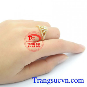 Nhẫn nữ vàng tây 10k hoàng gia