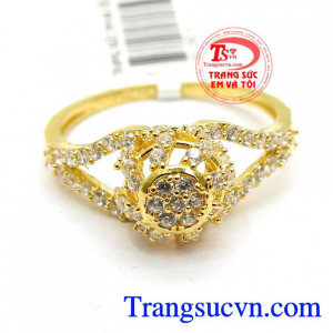 Nhẫn nữ vàng tây 10k hoàng gia, bảo hành 6 tháng, giao hàng nhanh trên toàn quốc. Nhẫn nữ vàng tây 10k hoàng gia