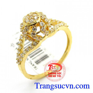 Những mẫu nhẫn nữ đẹp nhất. Nhẫn nữ vàng tây 10k hoàng gia