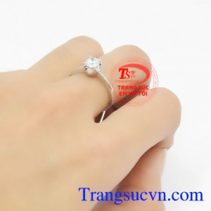 Nhẫn nữ vàng trắng tinh xảo