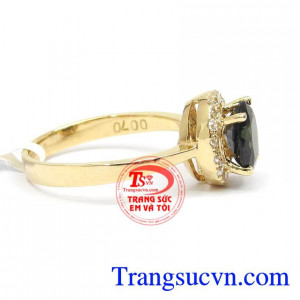 Nhẫn Sapphire thiên nhiên mệnh Mộc thương hiệu uy tín Em Và Tôi