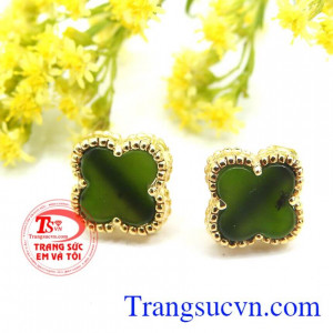 Hoa tai cỏ 4 lá bảo hành 6 tháng, giao hàng nhanh trên toàn quốc. Hoa tai cỏ 4 lá