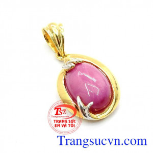 mặt dây Ruby sao nhân tạo,Mặt Dây Chuyền Ruby Quý Phái