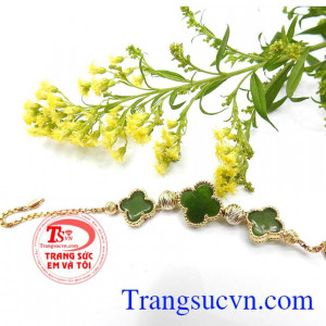 Giao hàng nhanh trên toàn quốc. Lắc tay  cỏ 4 lá  may mắn