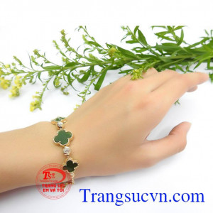 Lắc tay  cỏ 4 lá  may mắn