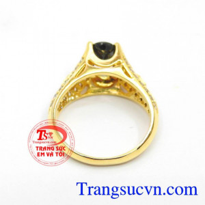 Nhẫn Nữ Sapphire Thiên Nhiên Tinh Xảo