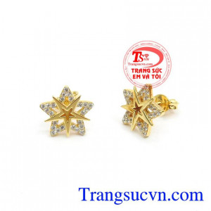 Hoa Tai Ngôi Sao Đính Đá