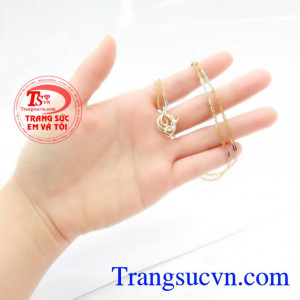 Bộ dây chuyền vàng tây chất lượng cao, giao hàng toàn quốc,Bộ Dây Chuyền Chữ TQ Độc Đáo