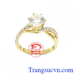 Nhẫn nữ vàng tây dành cho phái đẹp phù hợp làm quà tặng sinh nhật hoặc trong các dịp ý nghĩa