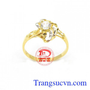 Nhẫn nữ vàng tây dành cho phái đẹp phù hợp làm quà tặng sinh nhật hoặc trong các dịp ý nghĩa