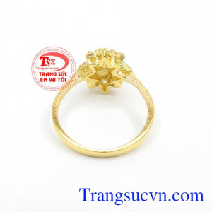 Nhẫn Nữ Vàng Tây Cá Tính