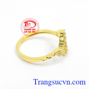 Nhẫn nữ vàng tây dành cho phái đẹp phù hợp làm quà tặng sinh nhật hoặc trong các dịp ý nghĩa