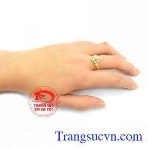 Nhẫn Nữ Đính Đá Độc Đáo