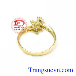 Nhẫn nữ vàng tây dành cho phái đẹp phù hợp làm quà tặng sinh nhật hoặc trong các dịp ý nghĩa
