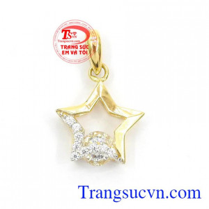 Mặt dây chuyền nhập khẩu Hàn Quốc,Mặt Dây Ngôi Sao Đính Đá