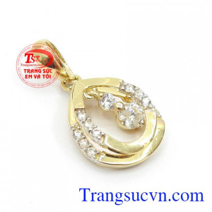 Mặt dây chuyền vàng 10k,Mặt Dây Hàn Quốc Xinh Xắn