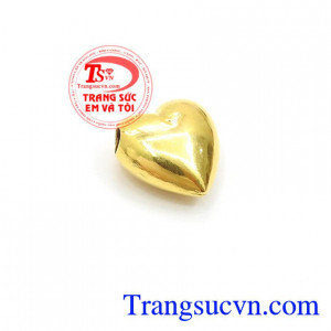 Mặt dây chuyền vàng 10k,Mặt Dây Trái Tim Độc Đáo