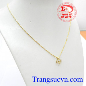 Bộ dây chuyền nữ,Bộ Dây Chuyền Trái Tim Tình Yêu