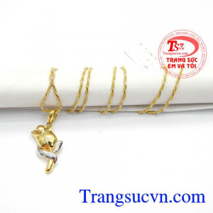 Bộ Dây Chuyền Hàn Ý Độc Đáo là sự kết hợp giữ dây chuyền vàng Ý và mặt dây nhập Hàn Quốc,Bộ Dây Chuyền Hàn Ý Độc Đáo