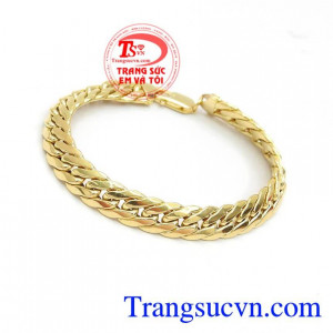 Lắc Nam Vàng 18k Italy kiểu dáng độc đáo cá tính dành riêng cho phái mạnh.