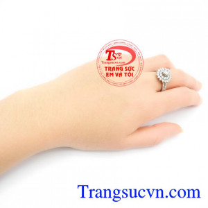 Nhẫn Nữ Vàng Trắng Sang Trọng
