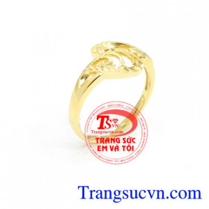 Nhẫn Nữ Họa Tiết Mới Lạ vàng 10k chất lượng cao, kiểu sáng đẹp