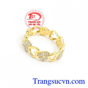 Nhẫn nữ vàng tây dành riêng cho phái đẹp phù hợp mọi lứa tuổi